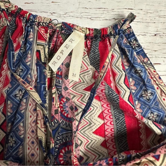 Roper Halter Tank Top Aztec Tribal Boho - Picture 4 of 6